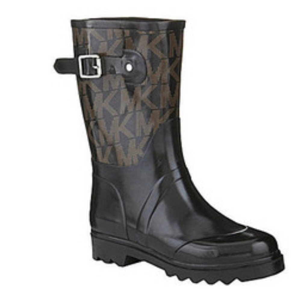 Michael Kors girls Daisy Logo rain Boots black size 3